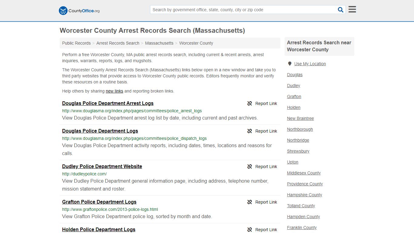 Arrest Records Search - Worcester County, MA (Arrests ...